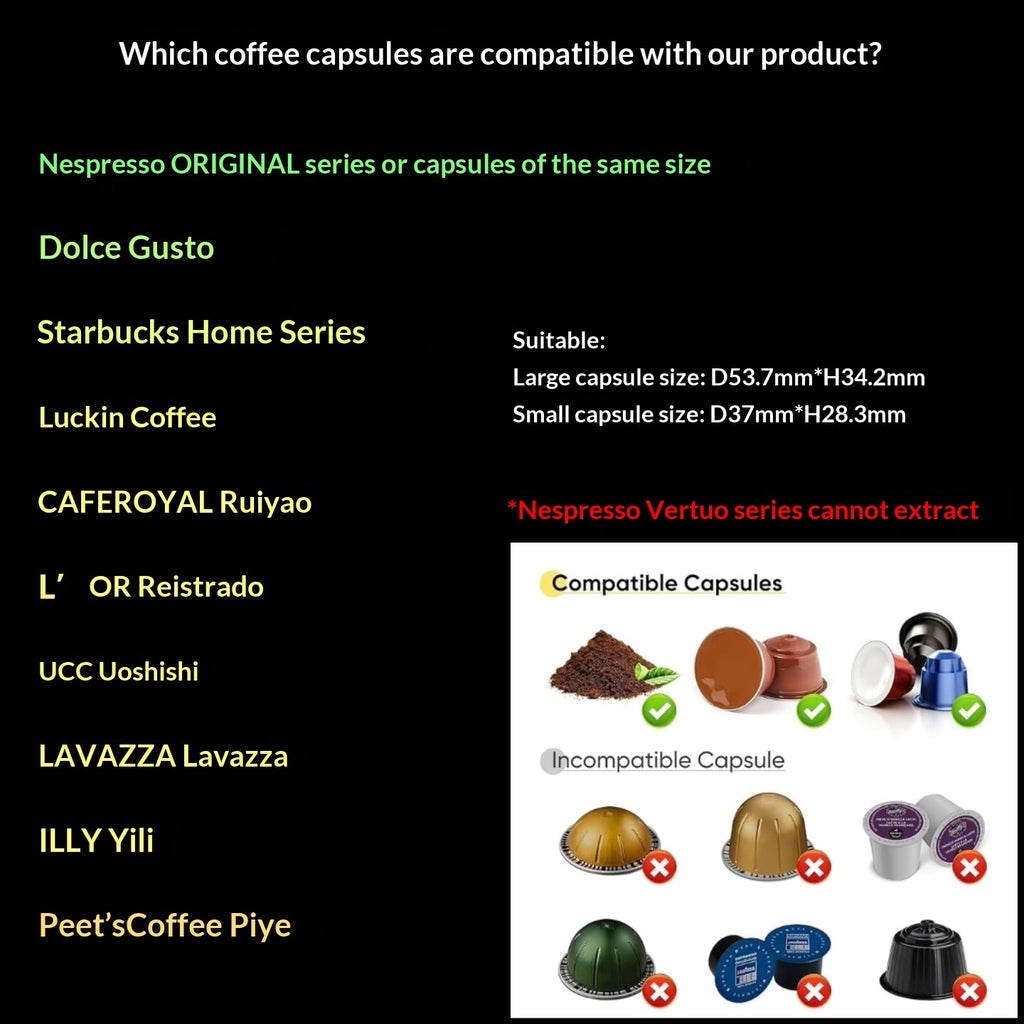 Portable Electric Capsule Coffee Machine Italian-style Pump-pressure Design Compact And Powerful Espresso